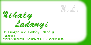 mihaly ladanyi business card